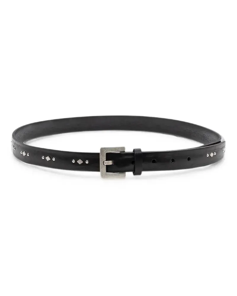 Orciani stud-embellished leather belt - Schwarz Schwarz