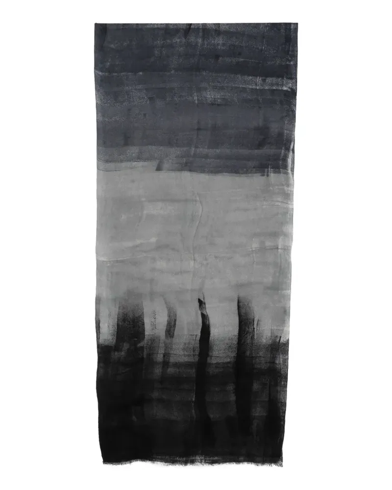 Avant Toi Schal mit abstraktem Print - Schwarz Schwarz