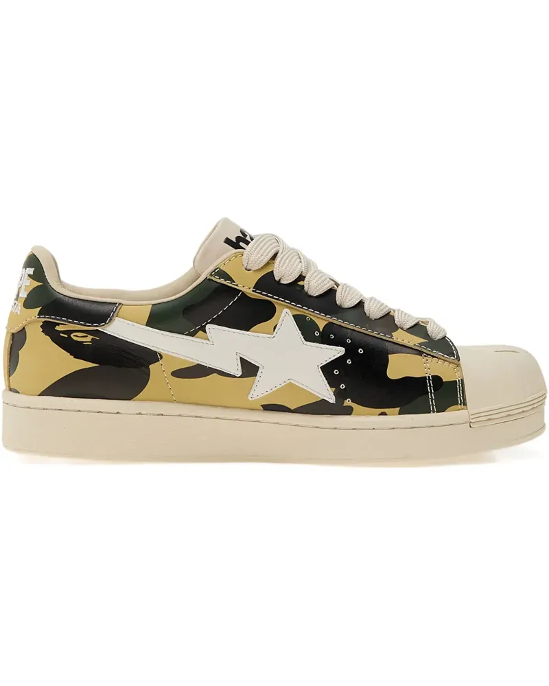 BAPE Skull Sta 1St Camo Star Sneakers - Gelb Gelb