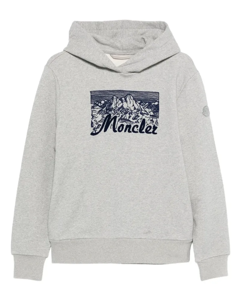Moncler Hoodie mit Gebirgs-Print - Grau Grau