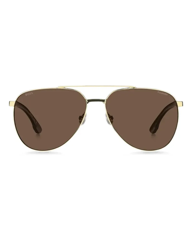 HUGO BOSS Getönte Pilotenbrille - Gold Gold