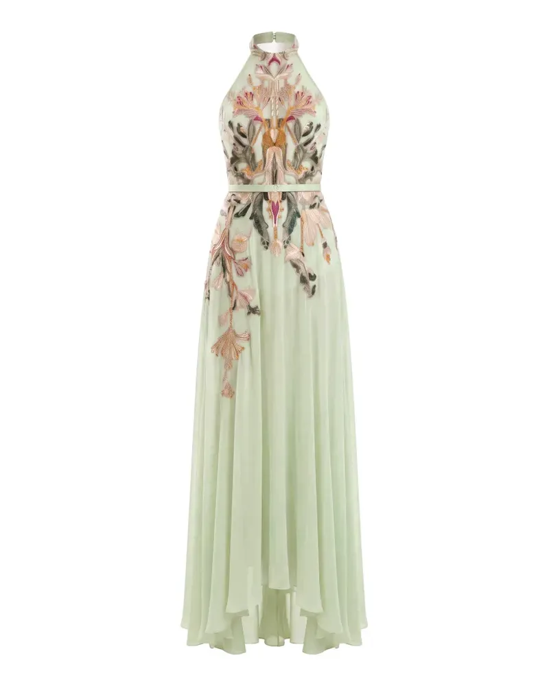 Saiid Kobeisy embroidered halterneck evening dress - Grün Grün