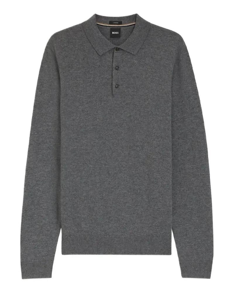 HUGO BOSS grey polo shirt - Grau Grau