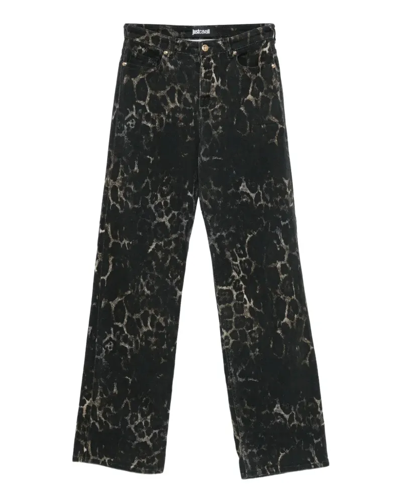 Just Cavalli Jeans mit Animal-Print - Schwarz Schwarz