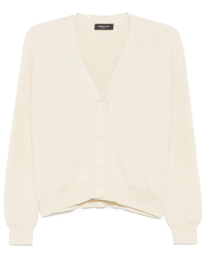 Fabiana Filippi Gerippter Cardigan - Nude Nude