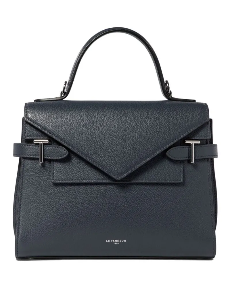 Le Tanneur Mittelgroße Emilie Tote Bag mit Doppelklappe - Blau Blau