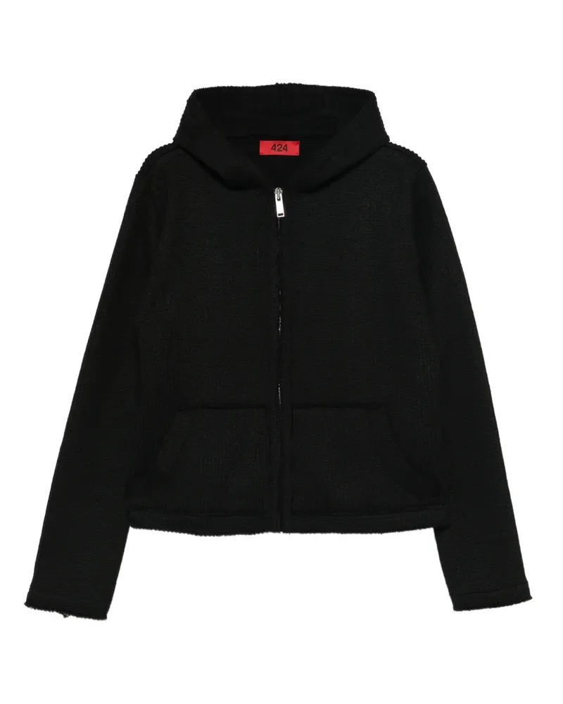 FourTwoFour on Fairfax Kapuzenjacke mit Reißverschluss - Schwarz Schwarz