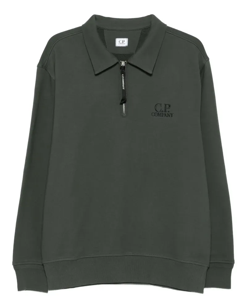 C.P. Company Sweatshirtjacke mit Polokragen - Grau Grau