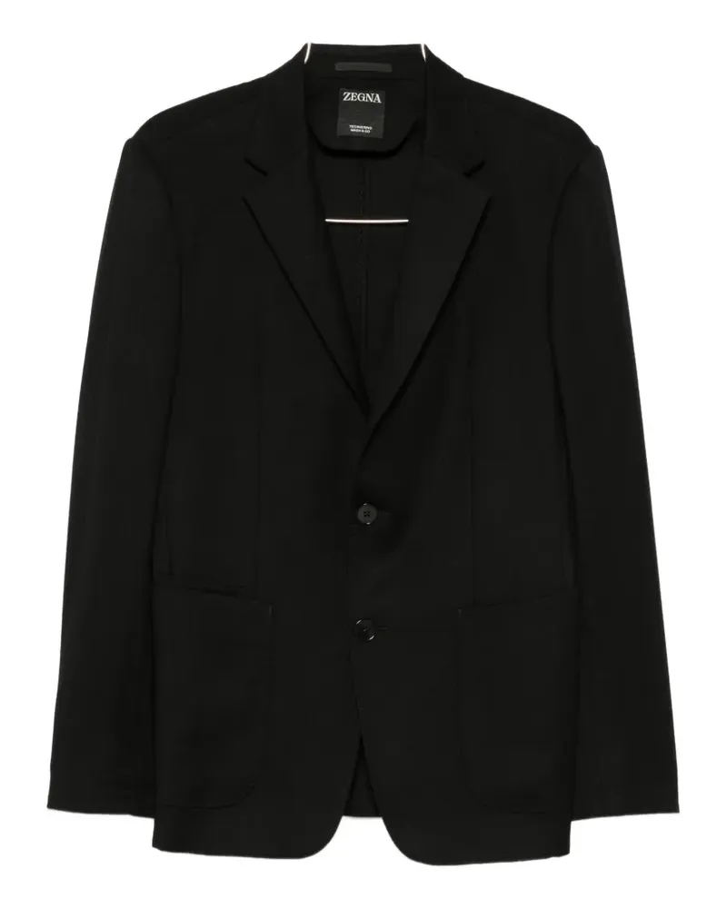 Ermenegildo Zegna single-breasted notch-lapel blazer - Schwarz Schwarz
