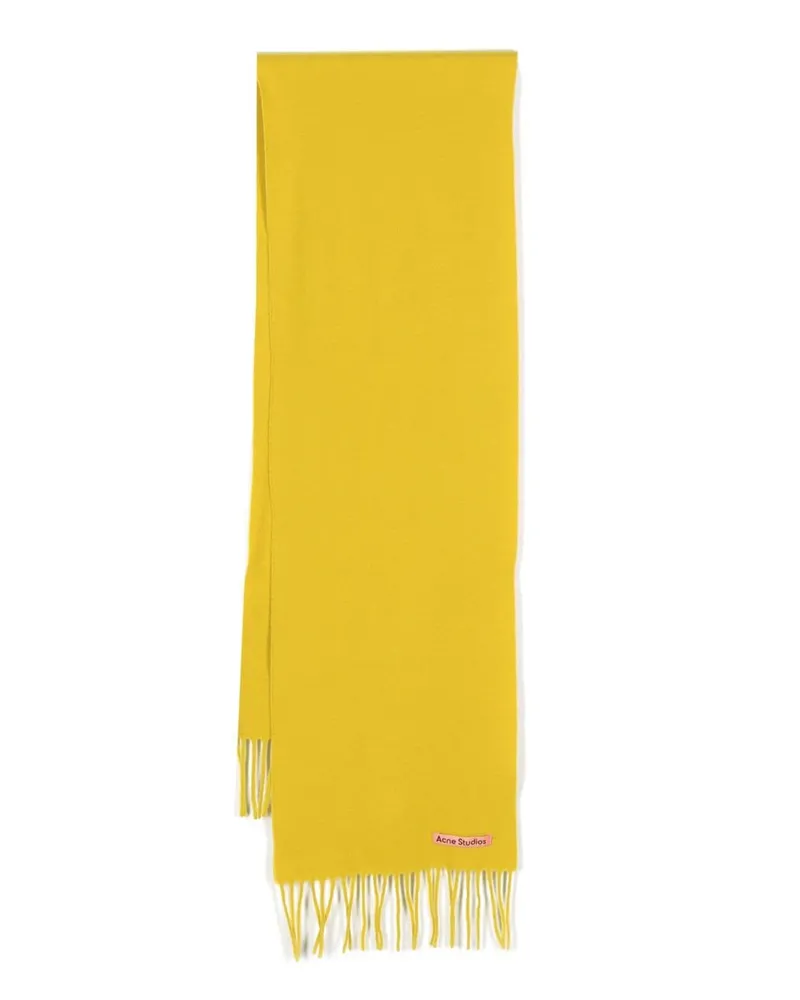 Acne Studios Schal mit Logo-Patch - Gelb Gelb