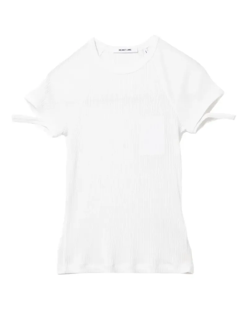 Helmut Lang Cropped-T-Shirt mit Raglanärmeln - Weiß Weiß