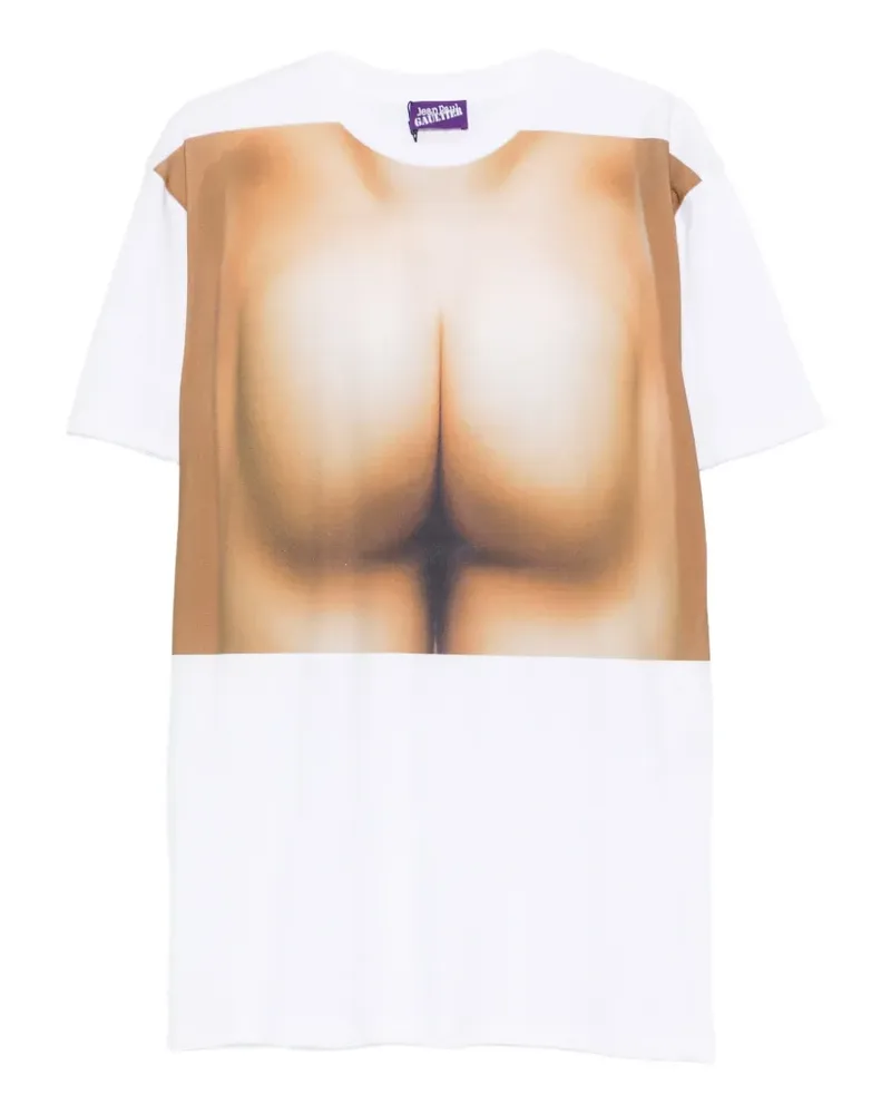 Jean Paul Gaultier T-Shirt mit Trompe-l'oeil-Print - Weiß Weiß