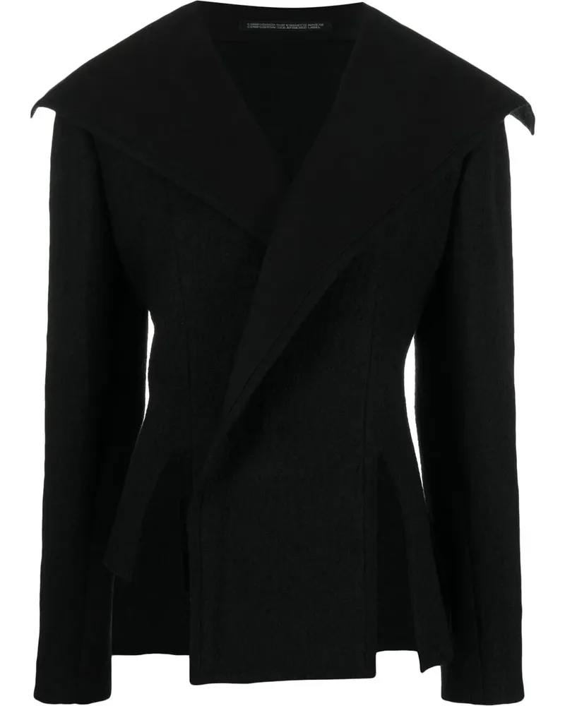 Yohji Yamamoto Jacke mit Matrosenkragen - Schwarz Schwarz
