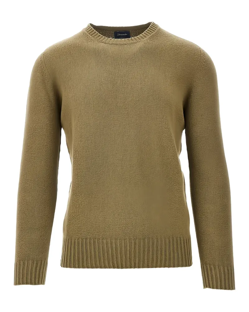 Drumohr  Chenille Pullover mit rundem Ausschnitt - Grün Grün