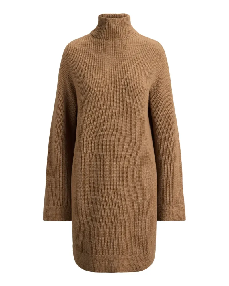 Ralph Lauren Rollkragen-Minikleid mit Ziernaht - Braun Braun