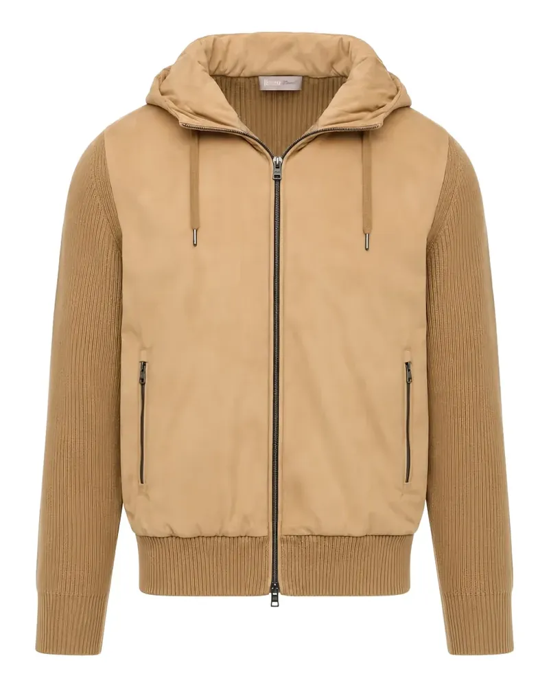 Herno Kapuzenjacke mit Einsätzen - Braun Braun