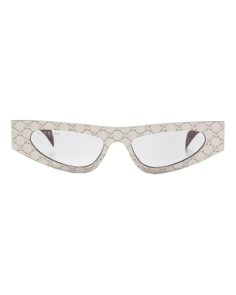 Gucci Sonnenbrille mit Cat-Eye-Gestell - Silber Silber