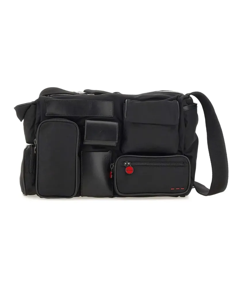 Kiton zip pocket shoulder bag - Schwarz Schwarz