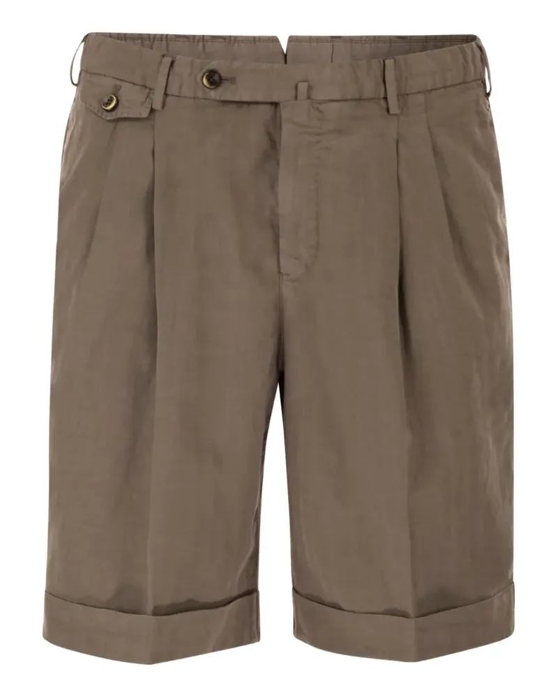 PT TORINO pleated-front turn-up shorts - Braun Braun