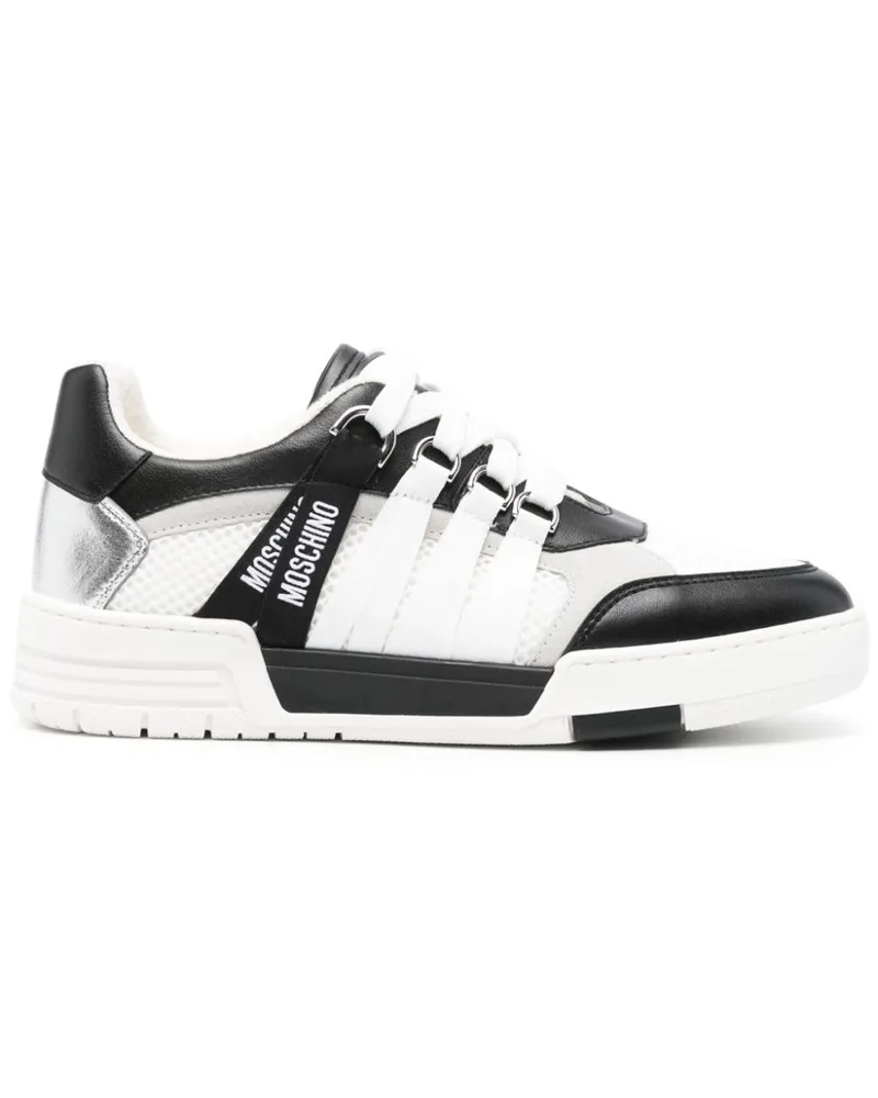 Moschino Sneakers mit Logo-Streifen - Weiß Weiß