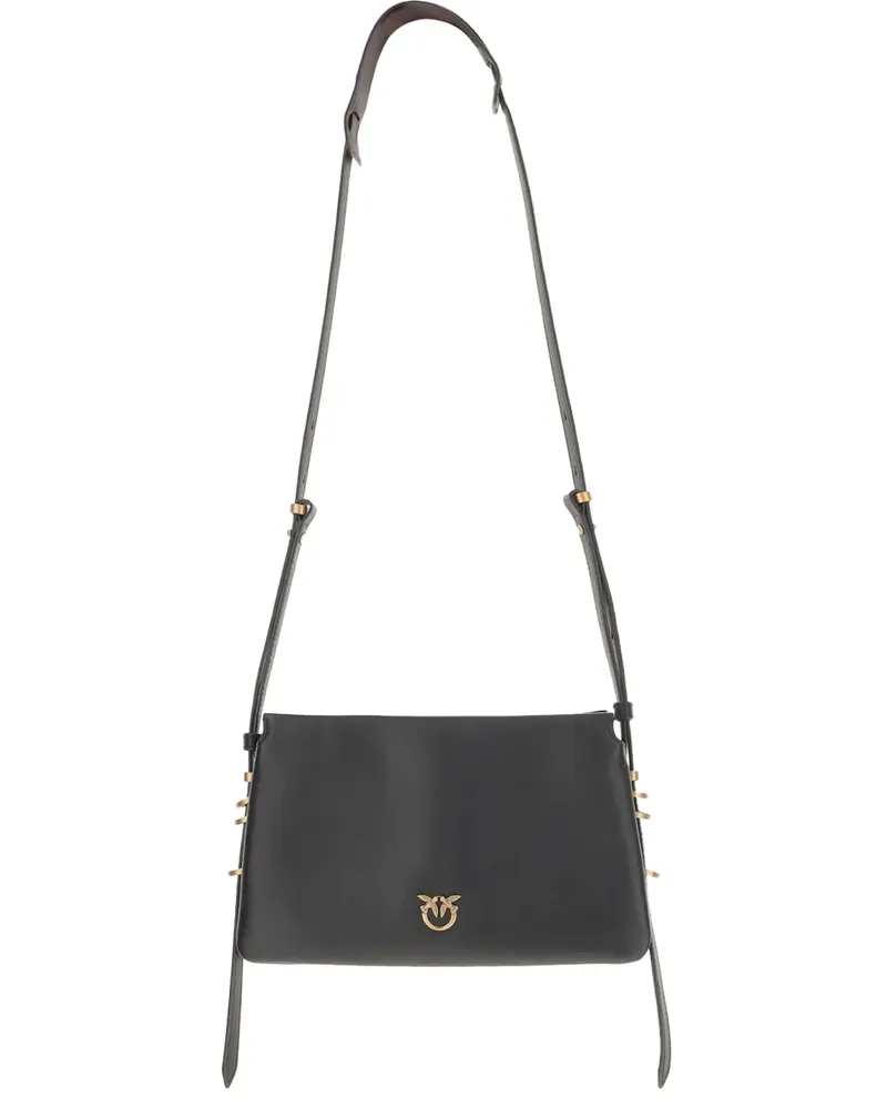 Pinko Umhängetasche mit Logo - Schwarz Schwarz