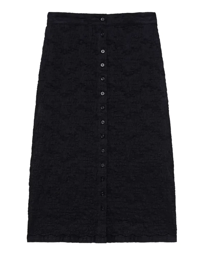 MSGM Midirock mit Knöpfen - Schwarz Schwarz