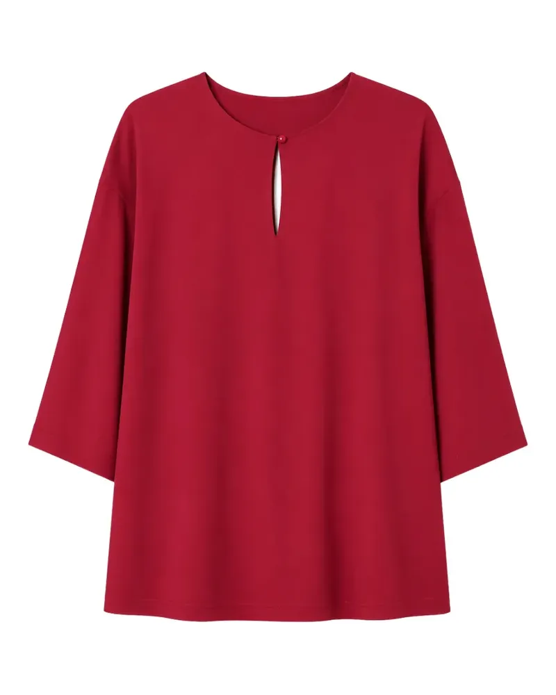 Max Mara keyhole-detail T-shirt - Rot Rot