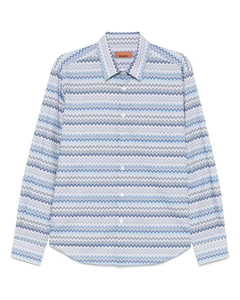 Missoni Hemd mit Zickzackmuster - Blau Blau