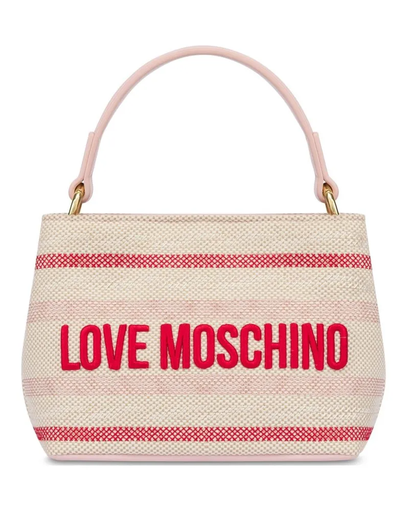 Moschino Tote Bag mit Logo-Stickerei - Rosa Rosa
