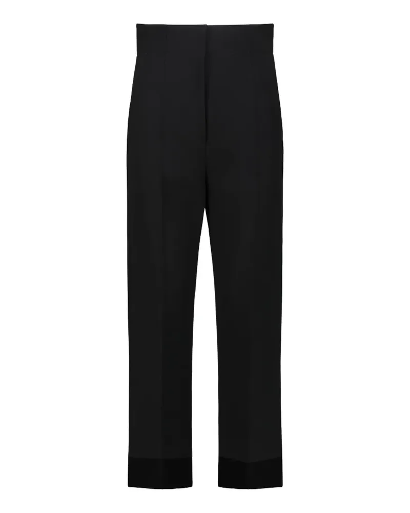 KHAITE Rae Hose mit gestuftem Saum - Schwarz Schwarz
