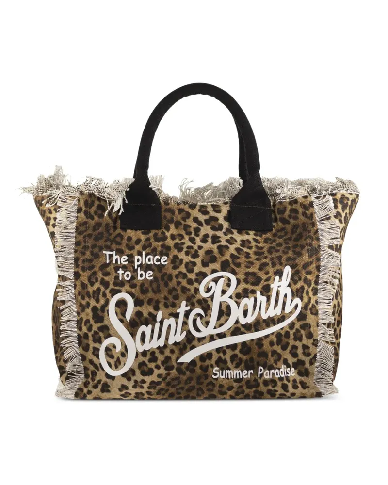 MC2 Saint Barth Fransen-Tote Bag mit Animal-Print - Braun Braun