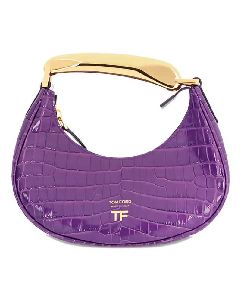 Tom Ford Mini Tote Bag mit Kroko-Effekt - Violett Violett