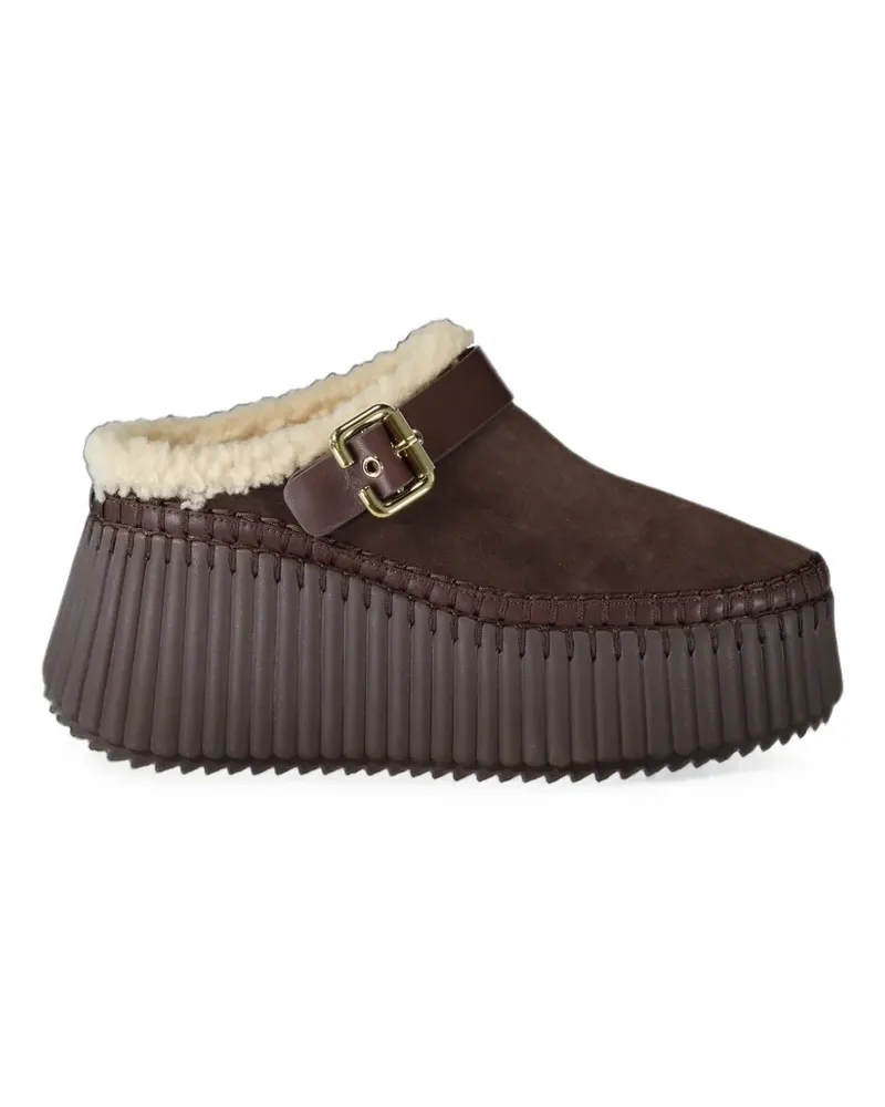Chloé Nama wedge mules - Braun Braun