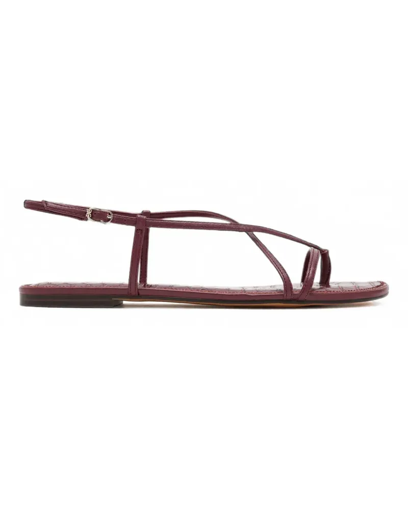 Sam Edelman Calla croc-effect leather flat sandals - Rot Rot