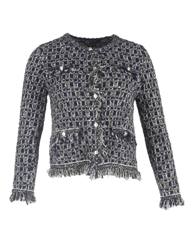 Maje Mimir tweed jacket - Blau Blau