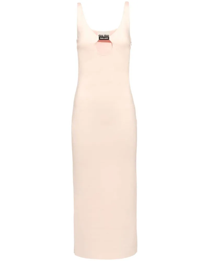 Miu Miu Jersey-Kleid mit Schlüssellochausschnitt - Rosa Rosa