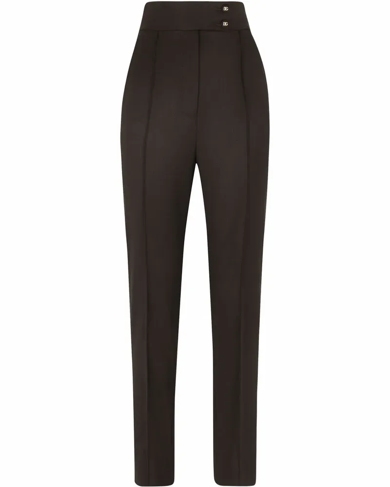 Dolce & Gabbana Hose mit hohem Bund - Schwarz Schwarz