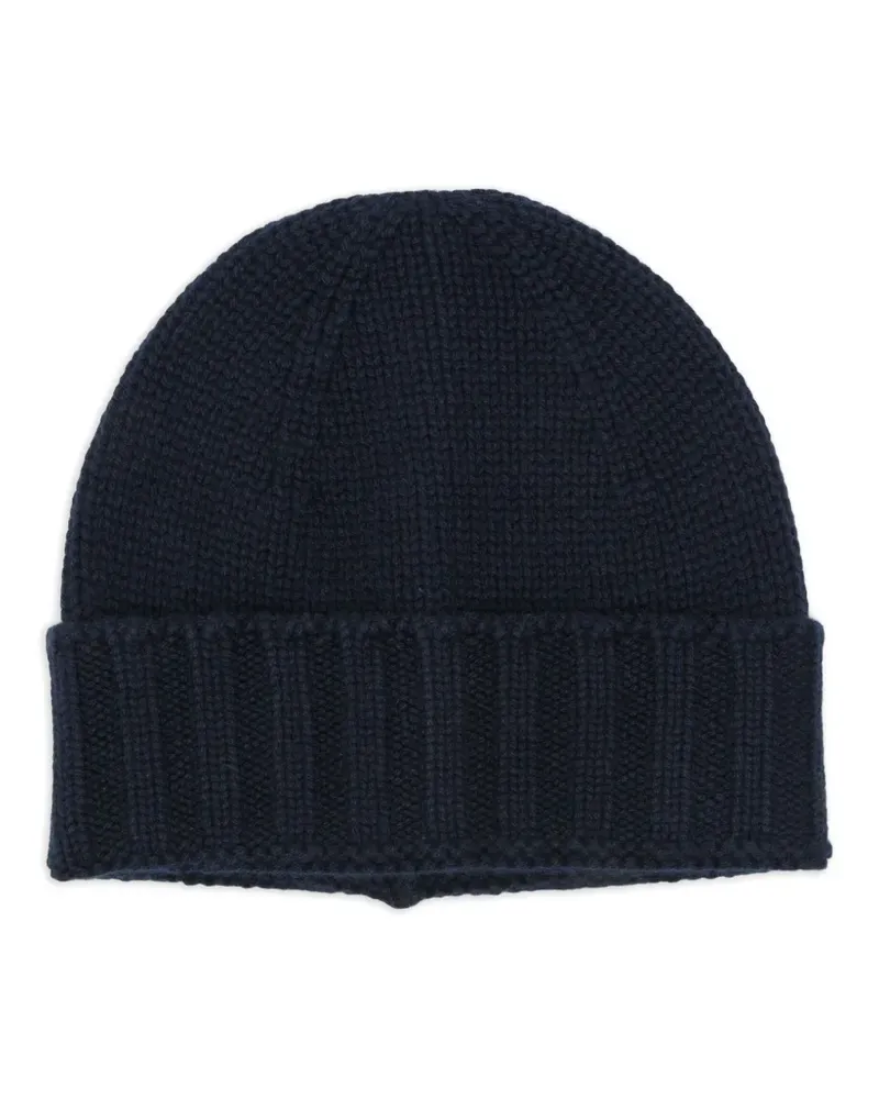 La Fileria Beanie aus Kaschmir - Blau Blau