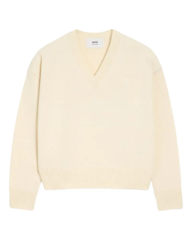 AMI Paris Ami de Coeur Pullover mit V-Ausschnitt - Nude Nude