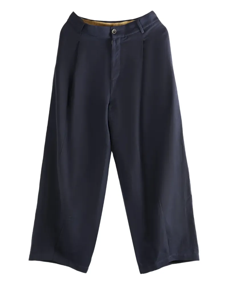 Uma Wang Paw pleated-front trousers - Blau Blau
