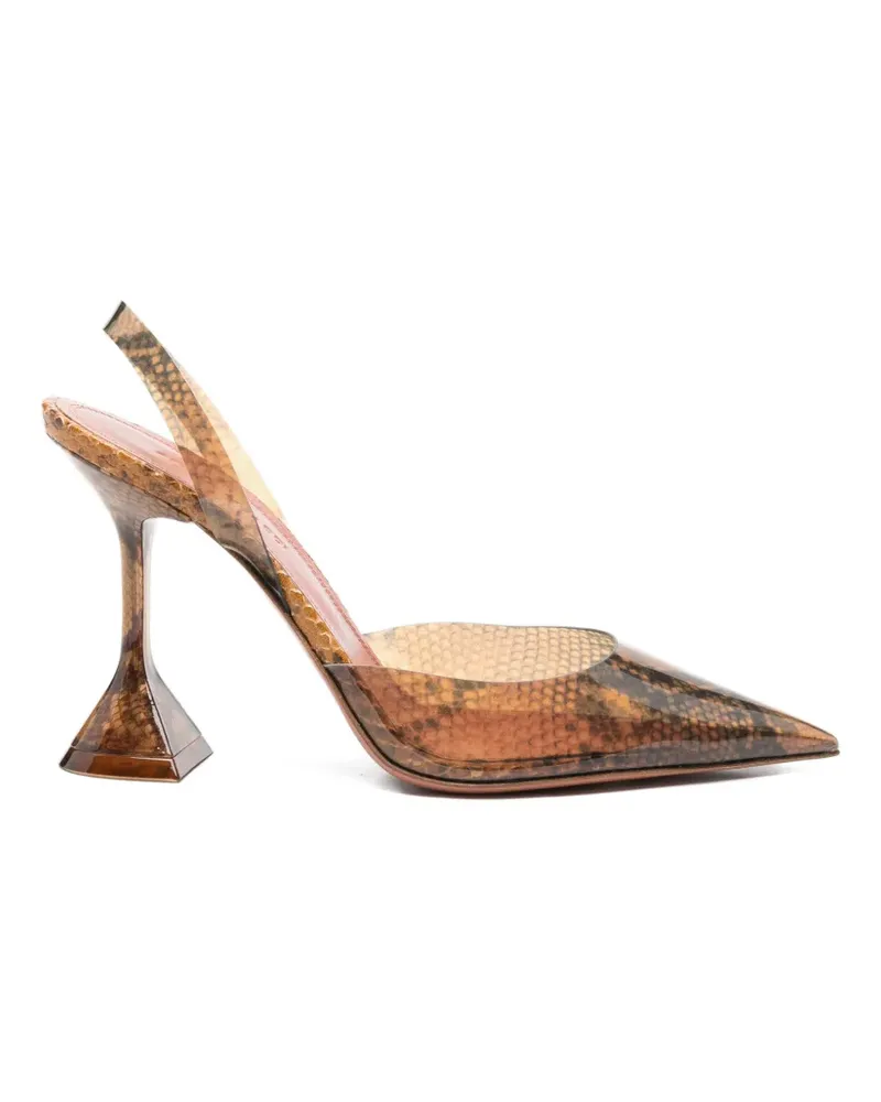 Amina Muaddi Holli snake-effect pumps - Braun Braun