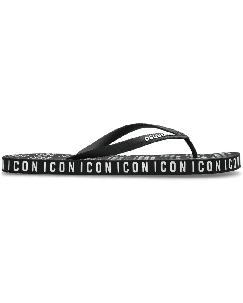 Dsquared2 Icon Flip-Flops - Schwarz Schwarz