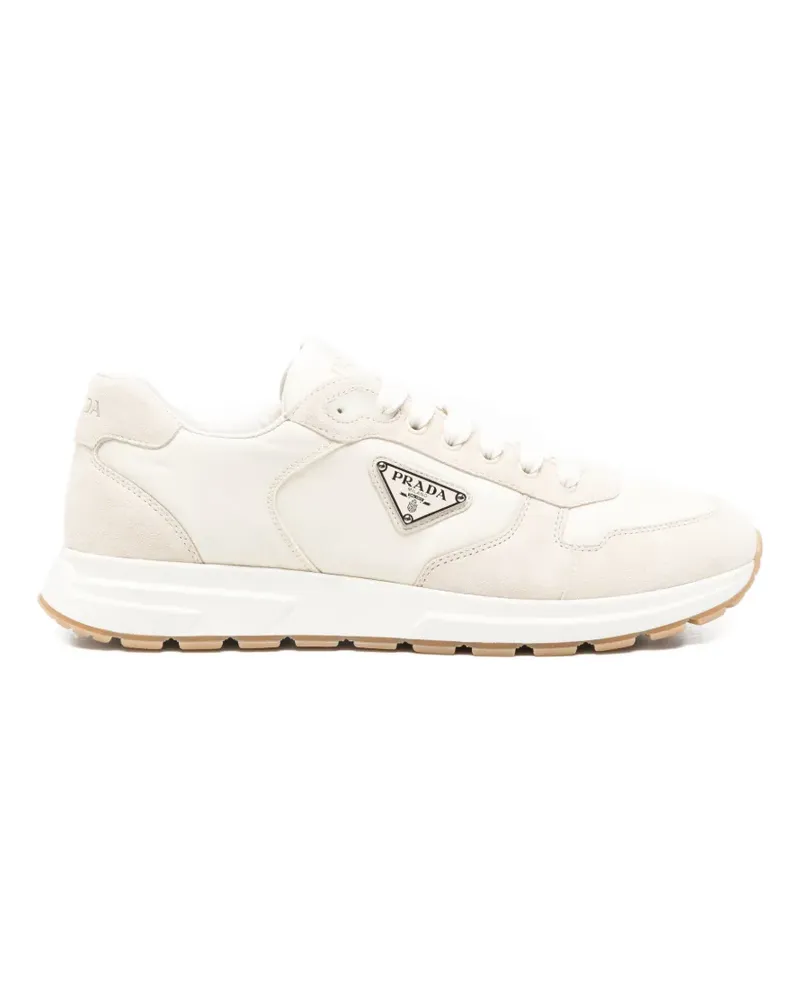 Prada logo-plaque sneakers - Nude Nude