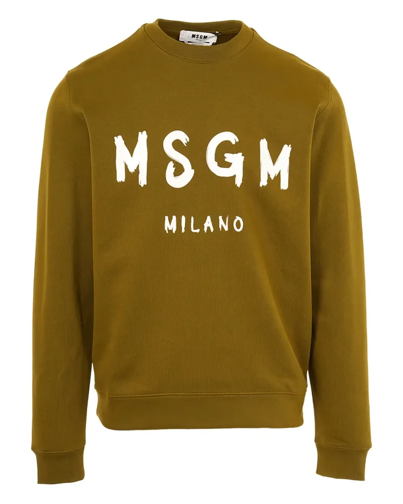 MSGM Sweatshirt mit Logo-Print - Braun Braun