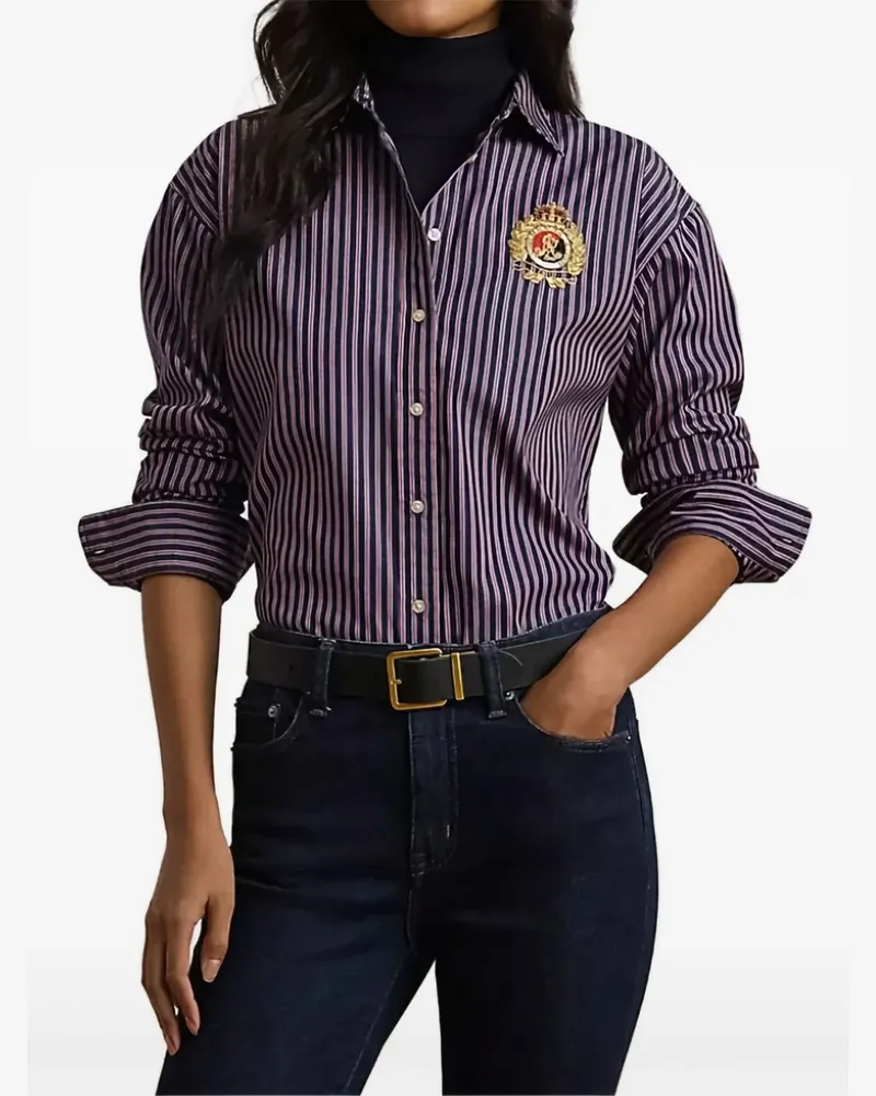 Ralph Lauren Gestreiftes Hemd - Blau Blau
