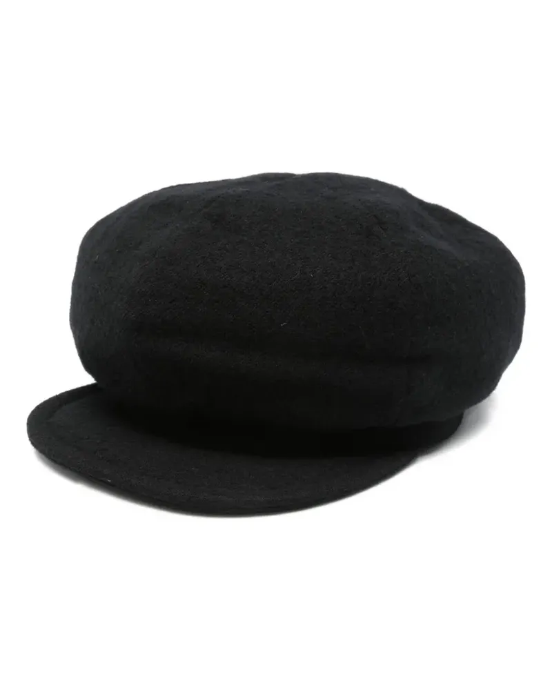 Yohji Yamamoto Baseballkappe aus Wolle - Schwarz Schwarz