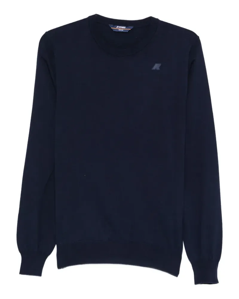 K-Way crewneck logo knitwear - Blau Blau