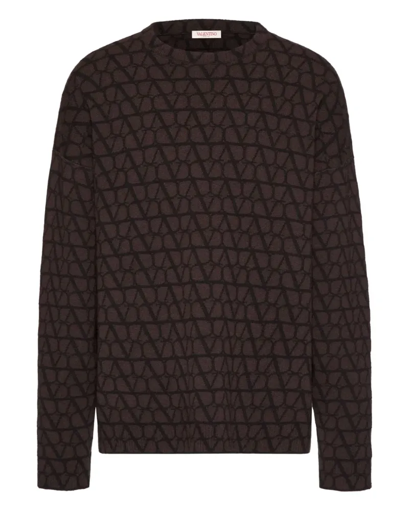 Valentino Garavani Pullover mit Toile Iconographe-Muster - Schwarz Schwarz