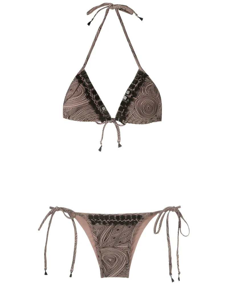 Amir Slama Verzierter Bikini - Nude Nude