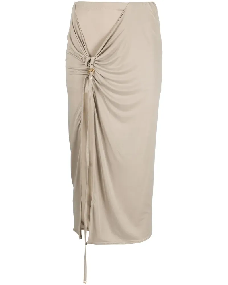 Jacquemus La jupe Croissant Midirock - Grau Grau